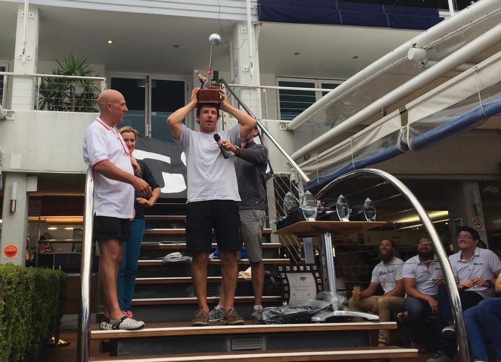 The Stig prize for the most turns - Australian Sports Boat Association 2015 National Titles © Beth Morley - Sport Sailing Photography http://www.sportsailingphotography.com